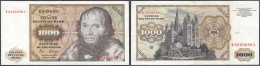 1000 Deutsche Mark 2.1.1980. Serie W/L. III. Rosenberg 291a. Grabowski. BRD-35a. Pick 36b. - Autres & Non Classés