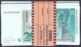 20x 20 Deutsche Mark Austauschnote 1.10.1993. Fortlaufende KN. ZA1070767A - ZA1070786A. I. Rosenberg 304b. Grabowski. BR - Sonstige & Ohne Zuordnung