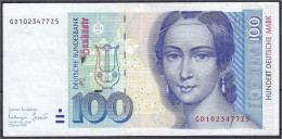 100 Deutsche Mark 2.1.1996. Serie GD/Z Ohne Querstrich-Blindprägedruck. Kinegram Fast Fehlend. II. Rosenberg 310a. Grabo - Sonstige & Ohne Zuordnung