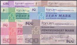 Forum Außenhandelsgesellschaft M.b.H., Fast Komplette Serie Zu 0,5, 1, 5, 10, 50 U. 500 Mark 1979. I / I- Rosenberg 367, - Autres & Non Classés