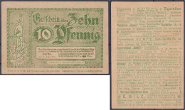 Gesellschaft Für Gutscheinreklame, 10 Pfg. 5.8.1920. Ohne Wz. II. Tieste 0460.090.40. - [11] Local Banknote Issues