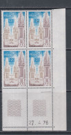 France N° 1808 XX Saint-Pol-de-Léon En Bloc De 4 Coin Daté Du 27 . 4 . 75 ; 1 Trait, Sans Charnière, TB - 1970-1979