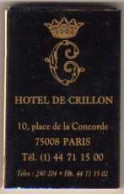 Boîte D'Allumettes - HOTEL DE CRION - PARIS - Scatole Di Fiammiferi