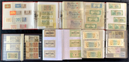 Karton Mit über 1000 Scheinen, Darunter überwiegend Reichsbanknoten Ab 100 Mark 1898, über 1-5 Bio. Mark, Rentenbank, 19 - Collections