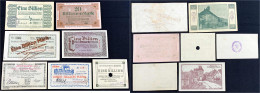 Billionenscheine, Insgesamt 7 Stück Aus Duisburg, Erbach, Meinerzhagen, Pirmasens, Vöhrenbach, Welzheim Und Wetzlar. Unt - Collections