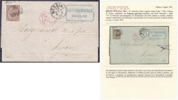 1863, 30 C. König Mit Seltenem Kopfstehendem Wasserzeichen Auf Brief, Nummernstempel "16" Und K1 "Messina 13 Apr 76" Nac - Ohne Zuordnung