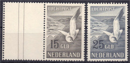 Delcampe - 15 G. - 25 G. Flugpostmarken 1951, Kompletter Satz In Postfrischer Luxuserhaltung. Mi. 500,-€ Michel 580-581. - Sonstige & Ohne Zuordnung