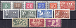 Pax-Satz 1945, Kompletter Satz In Postfrischer Erhaltung. Mi. 450,-€ Michel 447-459. - Sonstige & Ohne Zuordnung