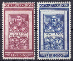 Flugpost 800 Jahre Decretum Gratiani 1951, Kompletter Satz In Postfrischer Luxuserhaltung. Mi. 400,-€ Michel 185-186. - Andere & Zonder Classificatie