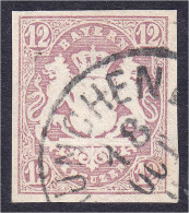 12 Kreuzer Freimarke 1867, Sauber Gestempelt In Luxuserhaltung, Vollrandig, Signiert. Michel 18. - Autres & Non Classés