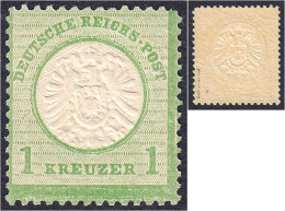 1 Kreuzer Großer Brustschild 1872, Tadellos In Postfrischer Erhaltung, Geprüft Krug BPP. Mi. 200,-€ Michel 23 A. - Autres & Non Classés