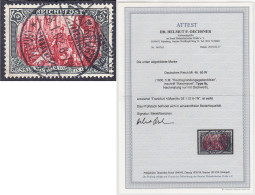 5 Mark Reichspost 1900, Entwertet ,,FRANKFURT*(Main)9u 28.1.02 6-7N", Type ,,IV" (Nachmalung Nur In Deckweiß). Das Prüfs - Altri & Non Classificati