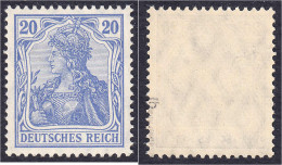 20 Pf. Germania 1905/1913, Sauber In Postfrischer Erhaltung, Farbe ,,b", Tiefst Geprüft Zenker BPP. Mi 1.000,-€ Michel 8 - Sonstige & Ohne Zuordnung