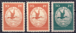 10 Pf. - 30 Pf. Flugpostmarken 1912, Sauber In Postfrischer Erhaltung, Unsigniert. Mi. 230,-€ Michel I-III. - Other & Unclassified