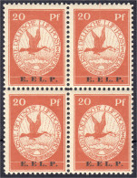 20 Pf. Flugpostmarken (E.EL.P.) 1912, Postfrischer Viererblock In Luxuserhaltung, Unsigniert. Mi. 1.800,-€ Michel VI (4x - Andere & Zonder Classificatie