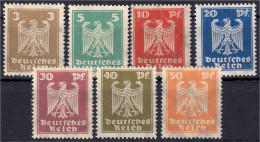 3 Pf. - 50 Pf. Reichsadler 1924, Kompletter Satz In Postfrischer Luxuserhaltung, Unsigniert. Mi. 350,-€ Michel 355-361. - Sonstige & Ohne Zuordnung