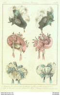 Gravure De Mode Costume Parisien 1831 N°2868 Bonnet De Blonde Capote - Etsen