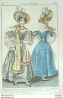 Gravure De Mode Costume Parisien 1831 N°2885 Robe De Moire Corsage Grecque - Etsen