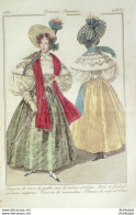 Gravure De Mode Costume Parisien 1831 N°2888 Canezou Mousseline Robe Foulard - Radierungen