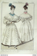 Gravure De Mode Costume Parisien 1831 N°2890 Redingote De Mousseline Bordée - Etchings