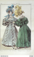 Gravure De Mode Costume Parisien 1831 N°2893 Redingote De Gros D'Orient - Radierungen