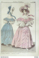 Gravure De Mode Costume Parisien 1831 N°2907 Redingote De Gros D'Orient - Etsen