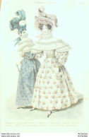 Gravure De Mode Costume Parisien 1831 N°2917 Robe Mousseline De Laine - Etsen