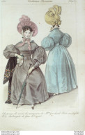 Gravure De Mode Costume Parisien 1831 N°2918 Redingote De Gros D'Orient Chapeaux - Radierungen