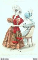 Gravure De Mode Costume Parisien 1831 N°2929 Robe De Satin Polonais - Etsen