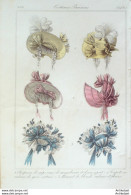 Gravure De Mode Costume Parisien 1831 N°2932 Chapeau De Crêpe Capote  - Radierungen