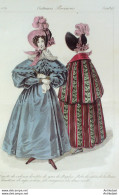 Gravure De Mode Costume Parisien 1831 N°2934 Robe De Satin De La Reine - Radierungen