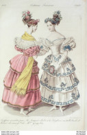 Gravure De Mode Costume Parisien 1831 N°2941 Robe à La Taglioni En Tulle - Radierungen