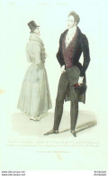 Gravure De Mode Costume Parisien 1832 N°2952 Habit à L'Anglaise Homme Gilet - Eaux-fortes