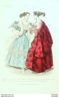 Gravure De Mode Costume Parisien 1832 N°2957 Manteau Robe De Crêpe - Radierungen