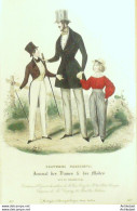 Gravure De Mode Costume Parisien 1837 N°3487 Costumes D'enfants Chapeaux  - Aguafuertes