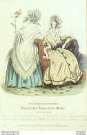 Gravure De Mode Costume Parisien 1837 N°3499 Robes En Soie Redingotte Elslerine - Etsen