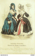 Gravure De Mode Costume Parisien 1837 N°3510 Wittchoura En Velours & Hermine - Etchings