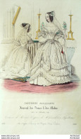 Gravure De Mode Costume Parisien 1838 N°3585 Costumes De Mariée Dames - Eaux-fortes