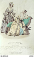 Gravure De Mode Costume Parisien 1838 N°3590 Redingote Pekinet Peignoir Nankin  - Radierungen