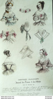 Gravure De Mode Costume Parisien 1838 N°3592 Coiffures Chapeau Lingeries - Radierungen