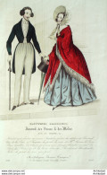 Gravure De Mode Costume Parisien 1838 N°3598 Habit Homme Gilet  - Aguafuertes