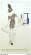 Gravure De Mode Costume Parisien 1912 Pl.18 SIMEON Veste De Velours - Eaux-fortes
