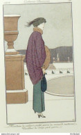 Gravure De Mode Costume Parisien 1912 Pl.38 BOUTET De MONVEL Manteau - Eaux-fortes