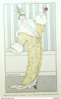 Gravure De Mode Costume Parisien 1913 Pl.050 DAMMY Robert-Manteau Velours - Eaux-fortes
