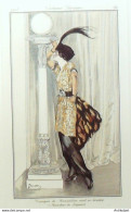Gravure De Mode Costume Parisien 1913 Pl.062 DRIAN Etienne Tunique Mousseline - Radierungen