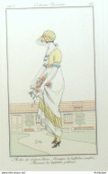 Gravure De Mode Costume Parisien 1913 Pl.066 BARBIER George Robe De Crépon - Acqueforti