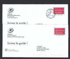 FRANCE 2005. PAP Y&T Type (n°3760) - " Suivez Le Guide " Sur 2 Enveloppes. LA POSTE - Phil@poste. TB. - Official Stationery