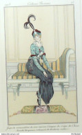 Gravure De Mode Costume Parisien 1913 Pl.075 ANONYME Jupe Mousseline - Eaux-fortes
