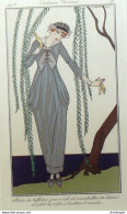 Gravure De Mode Costume Parisien 1913 Pl.091 BARBIER George Robe Taffetas - Aguafuertes