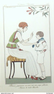 Gravure De Mode Costume Parisien 1913 Pl.105 BARBIER George Blouse Japonaise - Radierungen